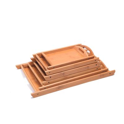 China Hotel Restaurant Weddings Home Kitchen and Dining Solid Bamboo Wood Serving Tray Breakfast Plate for sale