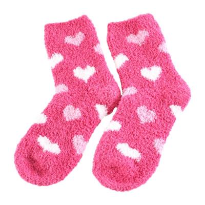 China Sustainable Luxury Girls Fleece Fabric Women Winter Fuzzy OEM Socks for sale