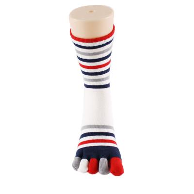 China Wholesale Striped Women QUICK DRY Five Finger Toe Yoga Socks for sale