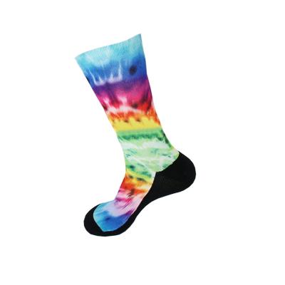 China Breathable Colorful Custom Printed Sport Sublimation Socks Men for sale