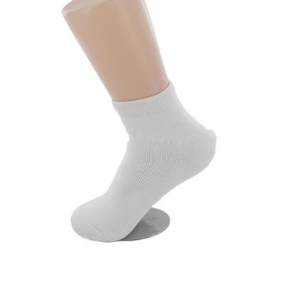 China Sublimation OEM Breathable Duty Polyester White Blank Socks for sale