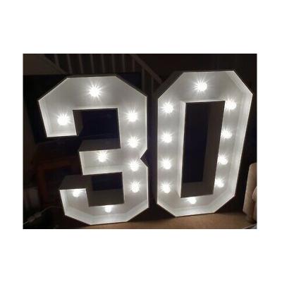 China Custom Single Light Up Light Up Figure Number Light Up Marquee Number For Birthday Party Celebration Marquee Numbers for sale