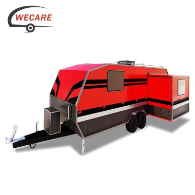 China Wecare travel trailer rv travel camper car trailers camping travel trailer caravan for sale