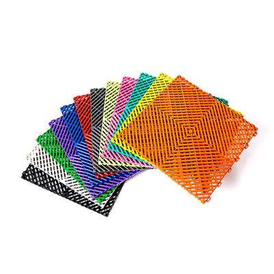 China Wholesale Interlocking Flooring Anti Slip Plastic Drainage Tile Waterproof Wear Resistant Anti Slip Garage Tiles China Factory for sale