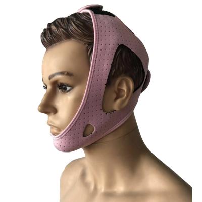 China 2019 New Design Adjustable High Quality Neoprene Anti Snoring Belt Lycra Snoring Chinstrap For Stop Snoring for sale