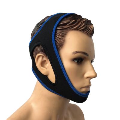 China Hot Sale Triangular Design Neoprene Adjustable Chin Support Strap Jaw Belt Sleeping Snoring Chinstrap Anti Snoring Prevention for sale