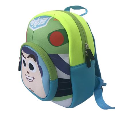 China Customized Sale Cute Cartoon Neoprene Schoolbag Backpack Warm Waterproof Animal Student Backpack Bag For Kids for sale