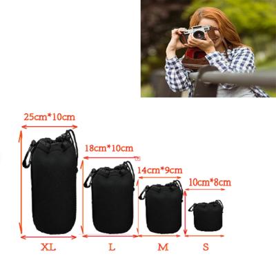 China Hot Different Soft Black Camera Protective Bag Protective Soft Black Camera Lens Pouch Travel Size S Size S Size Video Effects Bag For Camera Lens Protection for sale