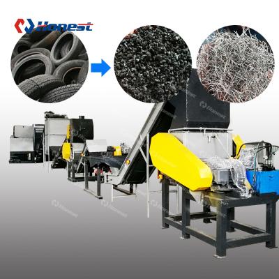 China Hotels Waste Rubber Tire Crumb Line Rubber Mill Machine Price For Recycle for sale