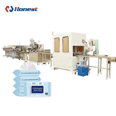 China Full Auto Wet Rags Production Wet Tissue Paper Making Machine Wet Rags Tissues Automatic Packing Machine for sale