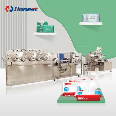 China Fully Automatic 6 Lanes Wet Rags Production Line Wet Rags Production Line Wet Tissue Machine for sale