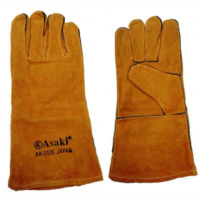 China AK-2036 Asaki Welding Protection Leather Safety Welding Gloves for sale