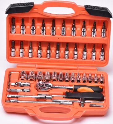 China Asaki 46pcs Socket Set Wrench Repair 1/4 Inch Socket Tool Kit for sale