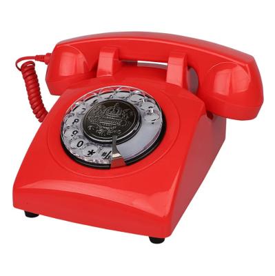 China Retro decorative telephone in the home factory hot sale Old European rotary antique Guestbook wedding audio telephone for sale