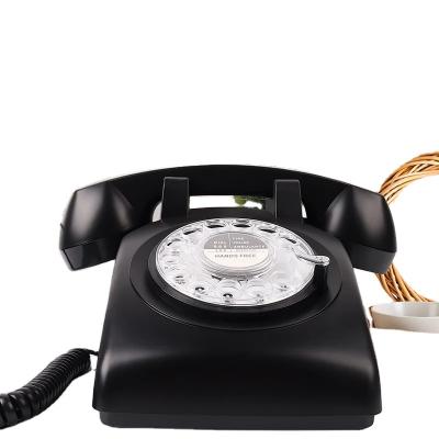 China 2023 Home Decorative Retro Telephone Wired Retro Vintage Antique Old Fashioned Attached Guestbook Wedding Audio Telephone for sale