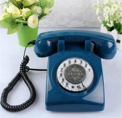 China Home wholesale price antique red decorative retro telephone attached phone to SD Card Guestbook wedding audio phone for sale