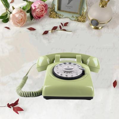 China Retro Decorative Telephone In The Home Factory Direct Sales Rotary Antique Table Decoration Retro A Guestbook Wedding Audio Telephone for sale