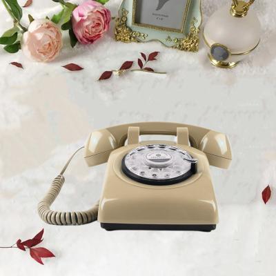 China Retro Decorative Telephone in Home Best Quality Rotary Dial Telephone Decorative Old Fashioned Attached Guestbook Wedding Audio Telephone for sale