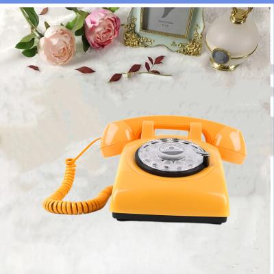 China OEM Factory Retro Cordless Lan Rotary Vintage Landline Retro Decorative Telephone Home Telephone Guestbook Wedding Antique Audio Telephone for sale