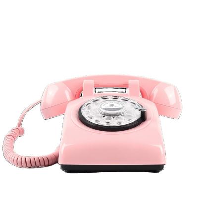 China Decorative retro telephone in the house antique telephone with recording function wedding rotary antique telephone audio guestbook for sale