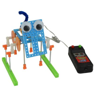 China Battery Operated Toy For Kids Dog Robot Walking Rod DIY Building Robot Educational Kit for sale