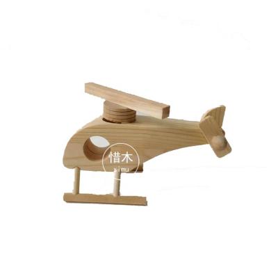 China Stem education semi finished non-toxic basswood wooden helicopter for children to collect art set kids for sale