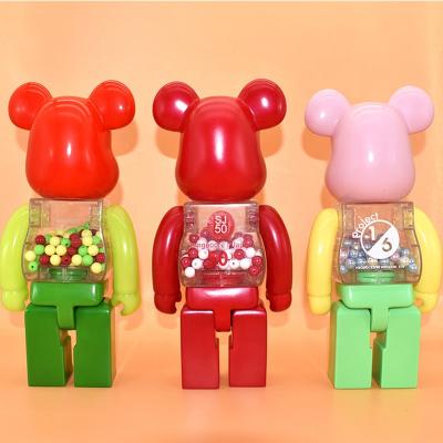 China Cartoon Toy Tide game ornaments gift for kids pvc stock number 28 cm bear popobe dark bearbrick for sale