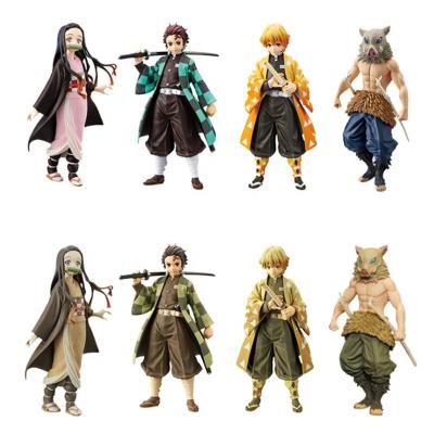 China Cartoon Toy Blind Box Anime Action Number Demon Slayer Inosuke Figure Nezuko Giyuu Tomioka Zenitsu Shinobu for sale