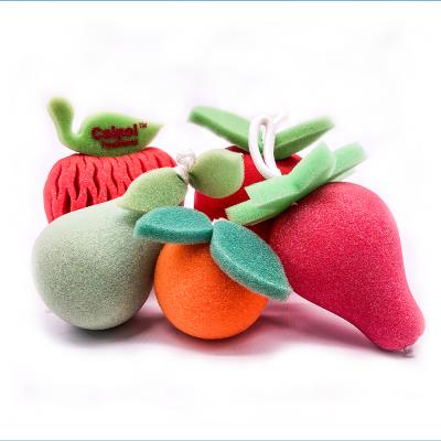 China EXFOLIATE Custom Design Body Shower Bath Grout Bath Polishing Apple Scrubbing Cleaning Sponge for sale