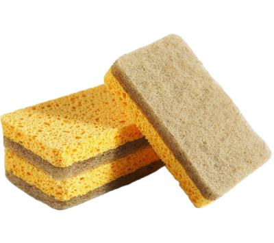 China Viable Natural Biodegradable Loofah Sponge Cotton Pulp Woodworking Tool Kitchen Cleaning Cellulose Sponge for sale