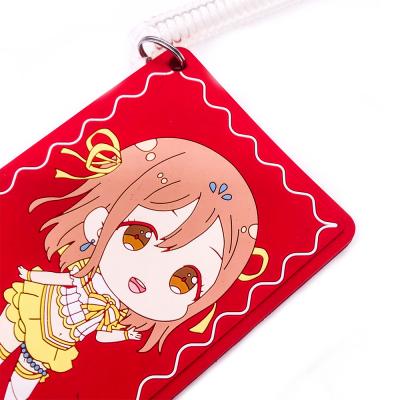 China Custom Design Souvenir Kids Cartoon Promotion Gift Animation Jelly Rubber Badge ID Card Pass Hanging Holder For Event School Babysitting for sale