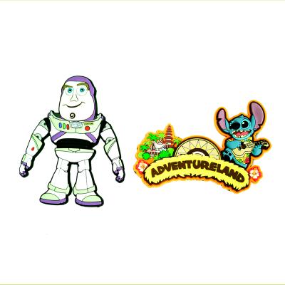 China Silicone Rubber Cartoon Animation Custom Design 100% Safe Silicone Magnets Key Chain Sticker Multicolor for sale