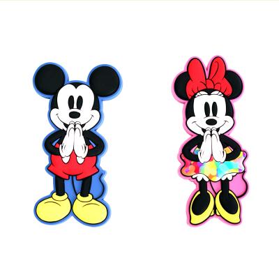 China Custom 2D Shape Animation Cute Novelty Animal Toy Figure Silicone Sticker Jelly Rubber Wallet Magnets Fridge Decor for sale