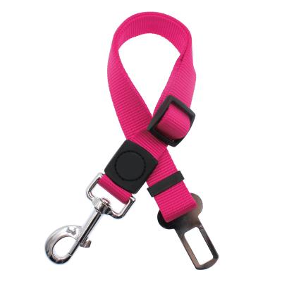 China Customized High Quality Nylon Car Pet Safety Belts Outdoor Adjustable Pet Travel Seat Belt Pet Safety Belt for sale