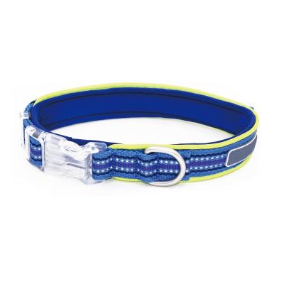 China Padded Neoprene Pet Collar w/Recycled Reflective Webbing for sale