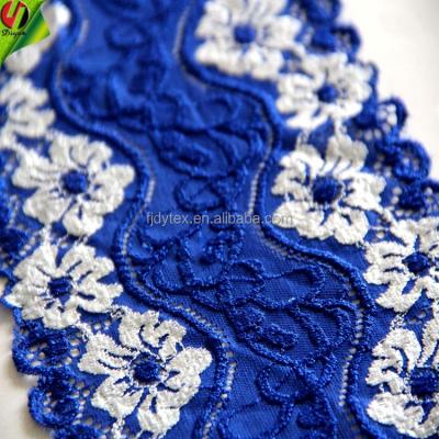 China Royal Blue Sexy Swiss Nigerian Voile Lace 15cm Bralette Underwear Garment Accessories for sale