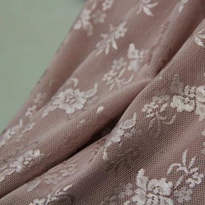 China Custom Viable Stretch Elastic Jacquard Lace Sexy Lingerie Underwear Fabric Bralette Dress Fabric for sale