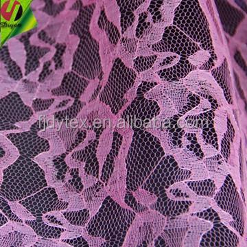 China QUICK DRY Pink Pattern Non-stretch Lace Fabric 8027 Lace For Women's Clothing for sale