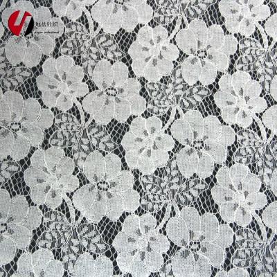 China Sustainable Fashion Cotton Swiss Nylon Scalloped Cord Lace Fabric for sale