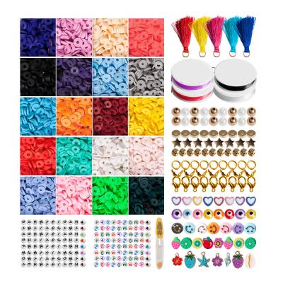 China Crystal New Design Clay Beads Jewelry Kit Polymer Clay Beading Bracelet Kits For Kids for sale