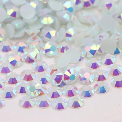 China Flatback acrylic round rhinestone rhinestones wholesale volume ab color flatback jelly resin rhinestones for sale