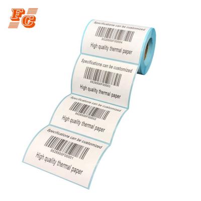 China Waterproof Printing Product Barcode Price Information Transfer Label Stickers Thermal Roll for sale