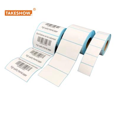 China Waterproof Thermal Paper Heat Transfer Barcode Sticker Label Roll for sale