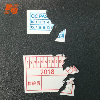 China Waterproof Custom Destructible Sticker Sheet High Fragile Sticker Paper Label for sale