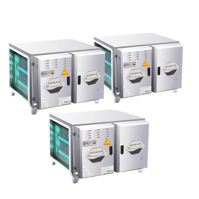 China Restaurant Removing Rate 95-98% Kitchen Environmental Protection Emission Electrostatic Dust Collector With UV Deodorization for sale