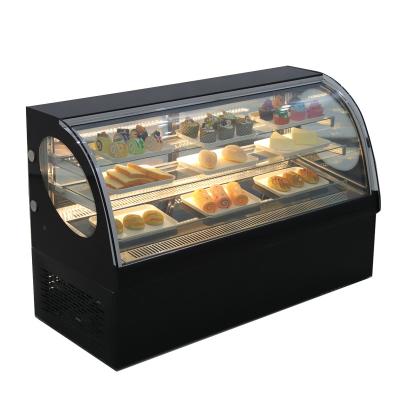 China Single-temperature Yowon Tempered Glass Refrigerator Cake Showcase Display Fridge Air Cooled Drinks Desktop Refrigerator for sale