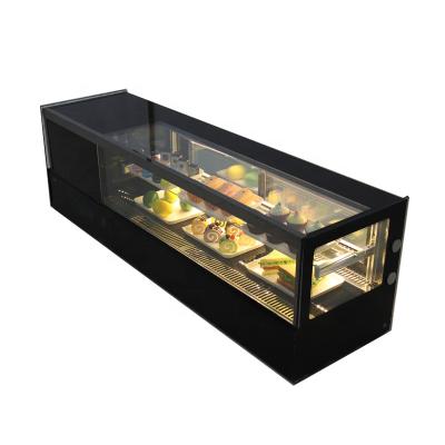 China Single-temperature Desktop Yowon Air Cooled Sushi Display Refrigeration Refrigerated Beer Display Counter Drinks Refrigerator Showcase for sale