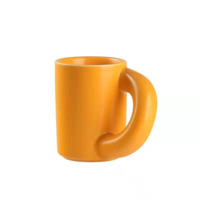 China New Retro Modern Style Creative Coffee Mug With Handle High Lovely Breakfast Water Cup Ceramic Mug for sale