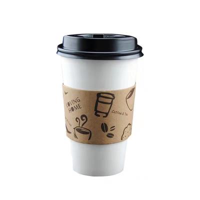 China Sustainable High Quality Disposable Hot Drink Coffee Paper Cup With Lid And Sleeve for sale