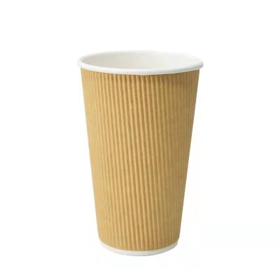 China Ripple Wall Ripple Wall Craft Paper Cups Sustainable White Coffee Cup Set Tea Cup Luxury for sale